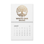 2026 White Oak Brand Wall Calendar — Minimalist Monthly Planner